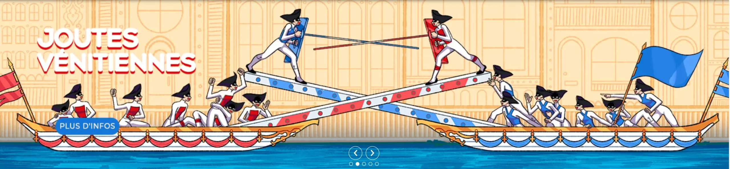 Joutes vénitiennes sur Arlequin Casino