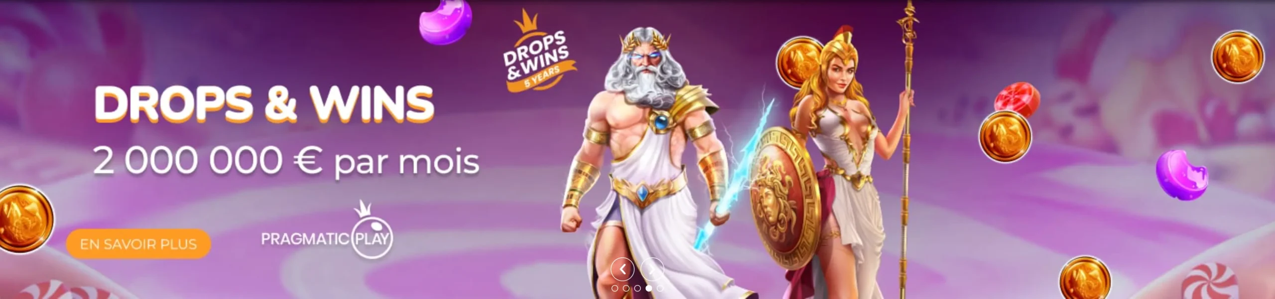 drops & wins gros gains au casino Arlequin